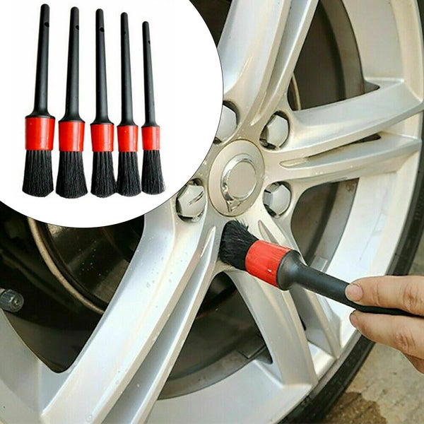 5PCS Car Detailing Brush Set Detail For Cleaning Wheels Engine Emblems Carousel 2