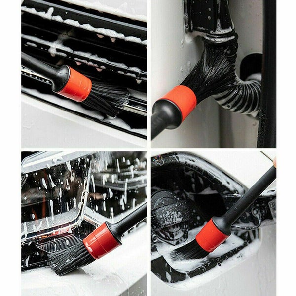 5PCS Car Auto Detailing Cleaning Brushes Natural Boar Hair Car Brush Se Carousel 2