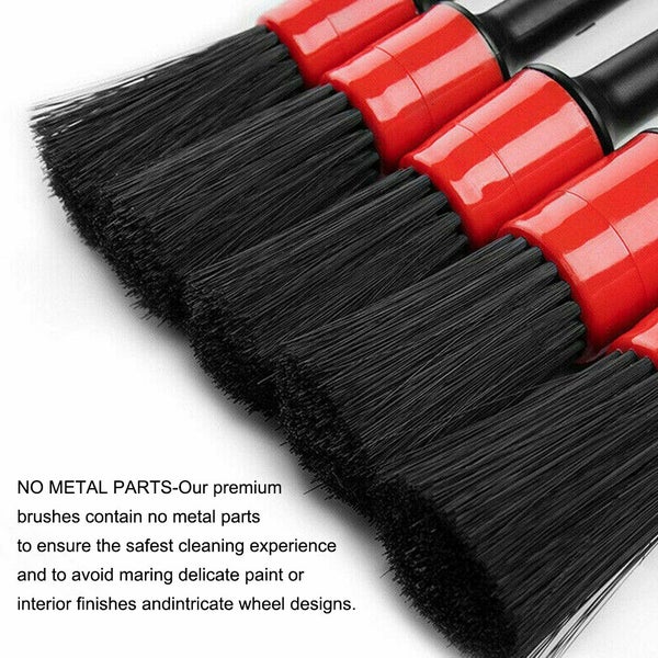 5PCS Car Detailing Brush Set Detail For Cleaning Wheels Engine Emblems Carousel 11