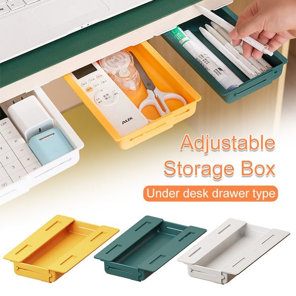 Under Desk Table Drawer Slide-out Desktop Tray Pencil Organizer Hidden Carousel 1