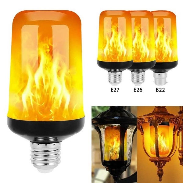 LED Flame Effect Fire Light Bulbs 4 Modes Flickering Effect Lighting At Carousel 2
