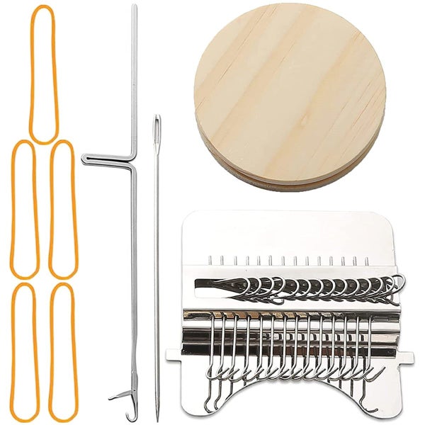 Weaving Loom Kit Mini Darning Loom Convenient 14 Hooks Small Weaving Lo Carousel 1