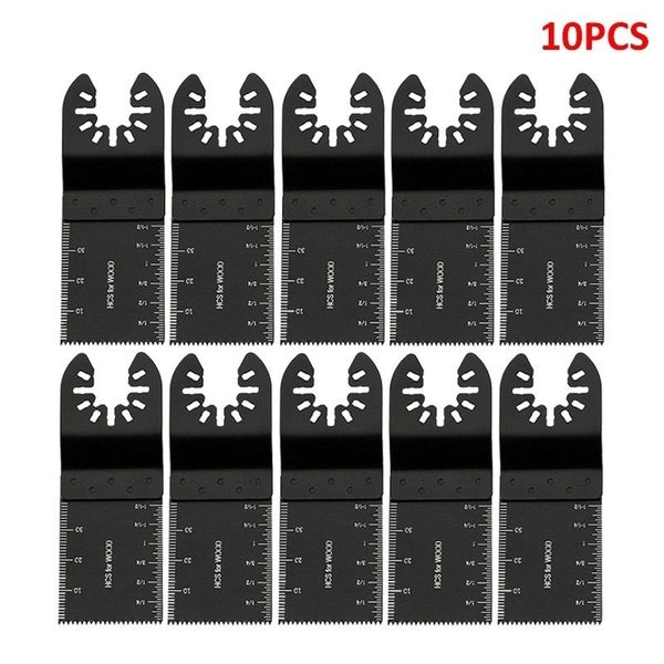 10Pcs Black Oscillating Multi Tool Saw Blade Set for Cutting Wood Soft Carousel 2