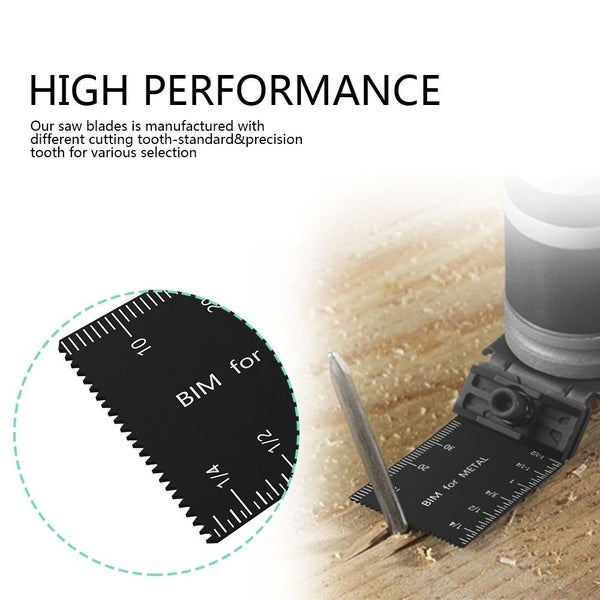 10Pcs Black Oscillating Multi Tool Saw Blade Set for Cutting Wood Soft Carousel 9