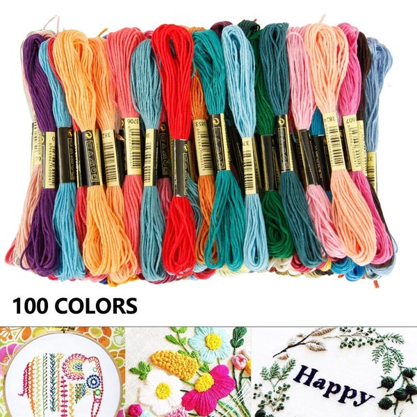 100 Colors Cross Stitch Line Thread Embroidery Sewing Carousel 1
