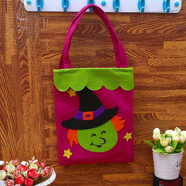 3 Pack Halloween Non-Woven Bags Trick or Treat Tote Gift Bags Orange Bl Carousel 2