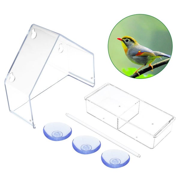 Window Bird Feeders, Bird Feeders for Outside with 3 Strong Suction Cup Carousel 7