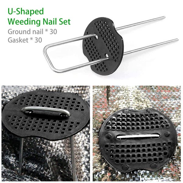 30PCS Ground Pegs Garden Staples Heavy-Duty Steel Sod Stakes for Securi Carousel 2