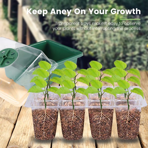 2PCS 12cell Garden Plant Grow Box Seedling Tray Nursery Pots Seedling S Carousel 2