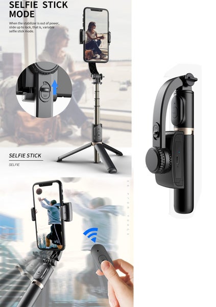 Q08 - Selfie Stick With Gimbal Stabilizer, Anti Shake Tripod Wireless Shooting63612820034434111