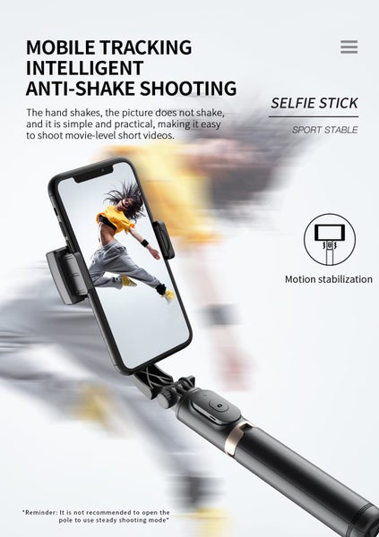 Q08 - Selfie Stick With Gimbal Stabilizer, Anti Shake Tripod Wireless Shooting63612820034434114