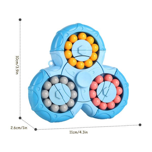Rotating Bean Cube Stress and Anxiety Relief Magic Cube Fidget Toy Hand Carousel 10