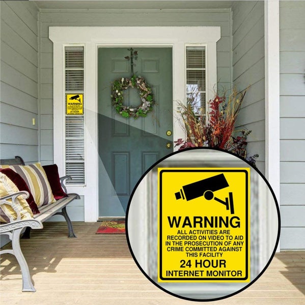3PC Large Waterproof CCTV Sticker Carousel 2
