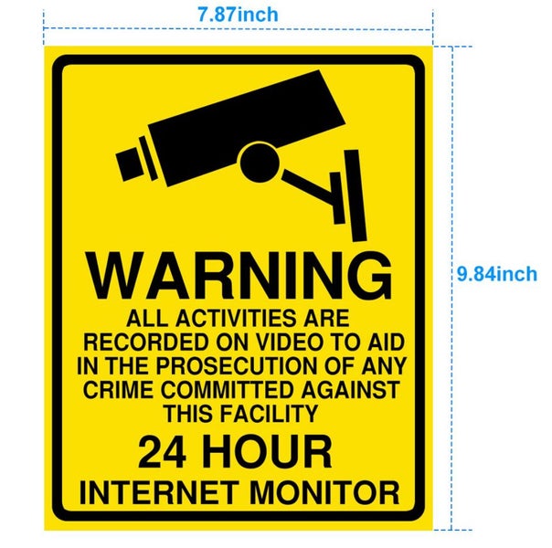 3PC Large Waterproof CCTV Sticker Carousel 6
