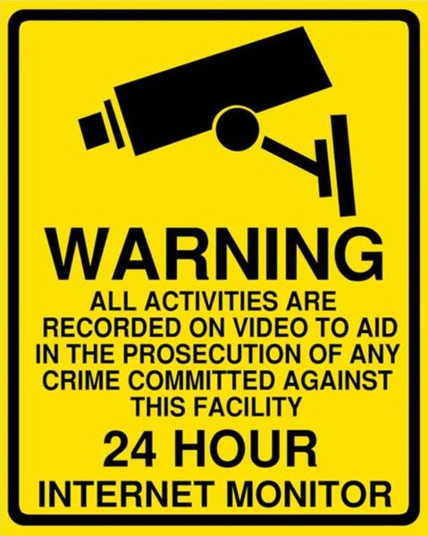 3PC Large Waterproof CCTV Sticker Carousel 1