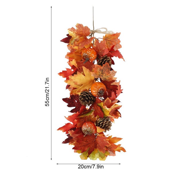 Artificial Maple Leaf Wall Hanging Fall Harvest Decoration Hanging Vine Carousel 8