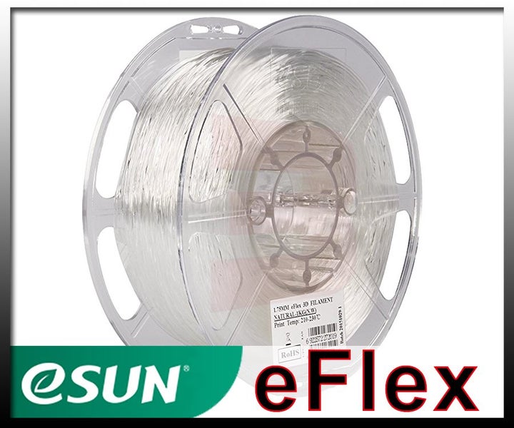 eSun eFlex TPU 87A – Natural 1.75mm 1KG TPE 3D Printer Filament Carousel 1