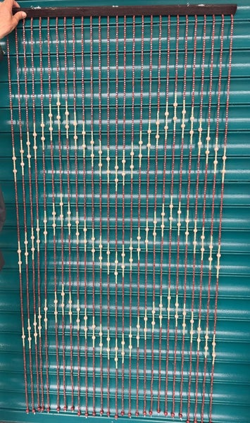 Wooden bead string door curtain blinds fly screen bedroom divider Carousel 1