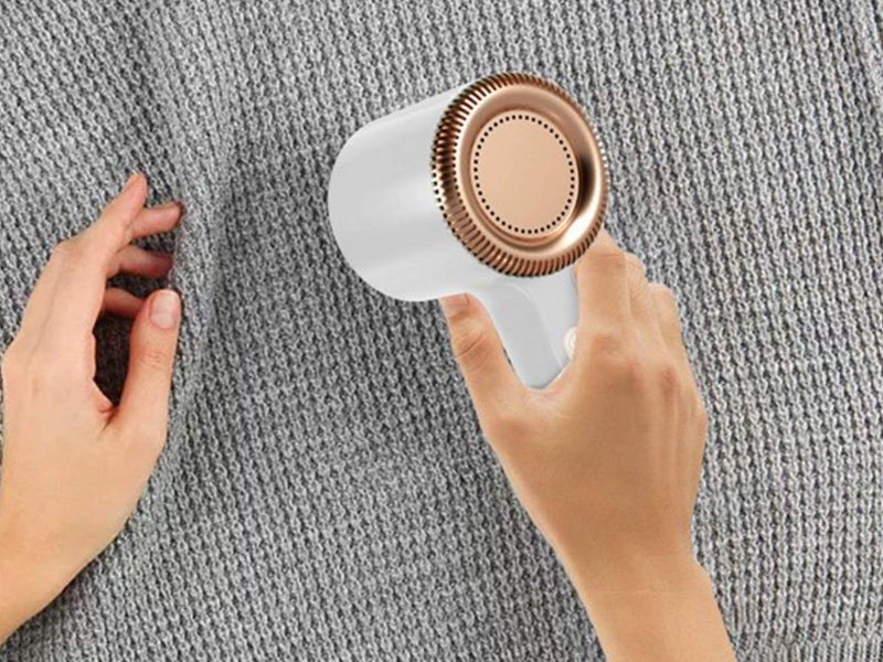 Electric Lint Remover Clothes Fabric Shaver Sweater Fuzz Pellet Trimmer White Carousel 3