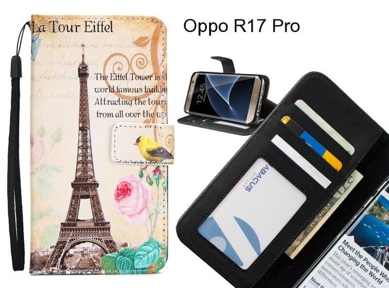 Oppo R17 Pro case 3 card leather wallet case printed ID Carousel 1