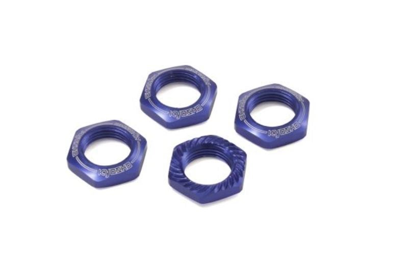 Kyosho Parts - Wheel Nut: Blue Serated (4) Carousel 1