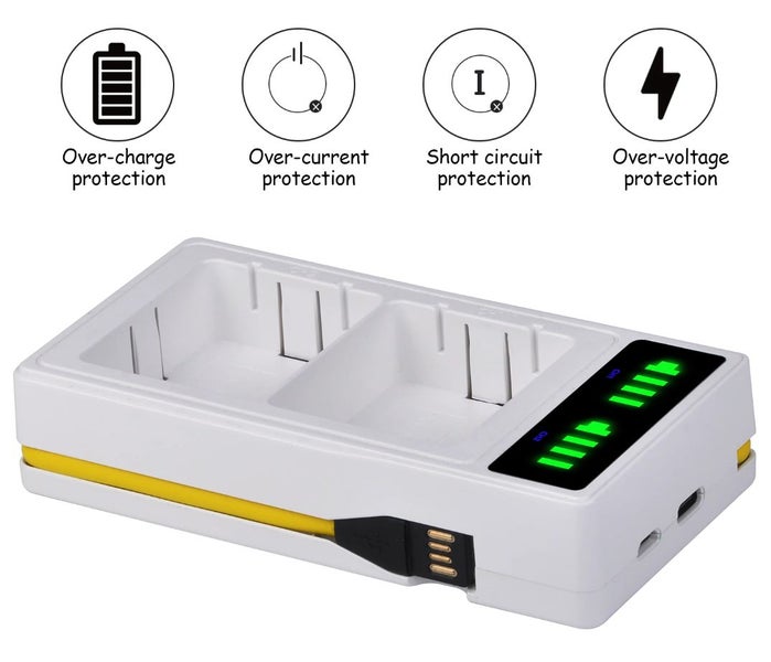 Digital Dual Battery Charger Station for Arlo Pro 3/4/5, Ultra 1/2 Carousel 2