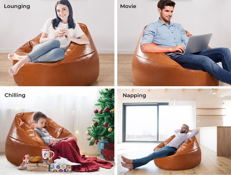Marlow Bean Bag Chair Cover PU Couch Indoor Home Gaming Loungue Seat Lazy Sofa Carousel 10