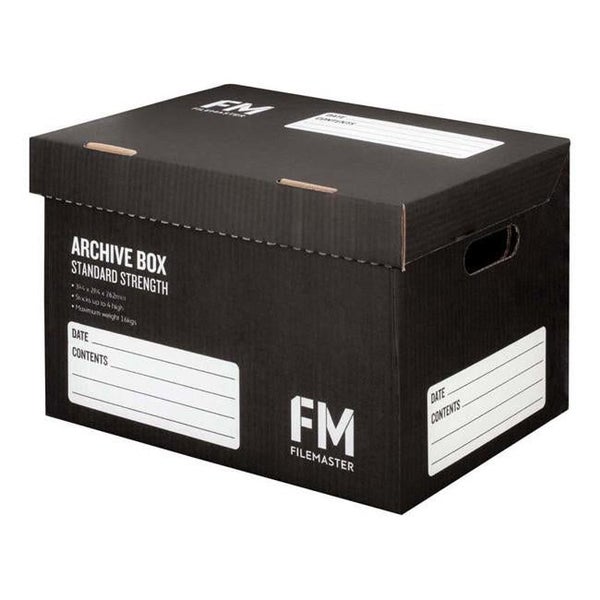 FM Box Archive Black Standard Strength 384x284x262mm Inside Measure Carousel 1