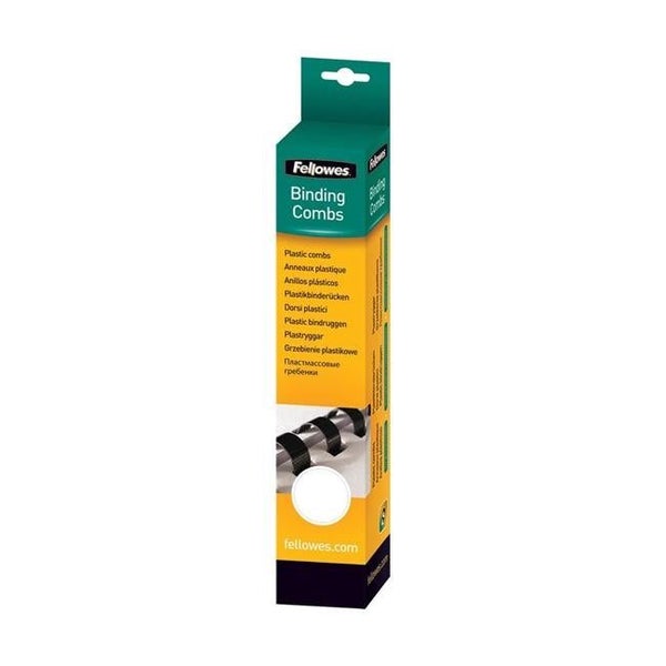 Fellowes Plastic Binding Combs 10mm White Pack 25 Carousel 1