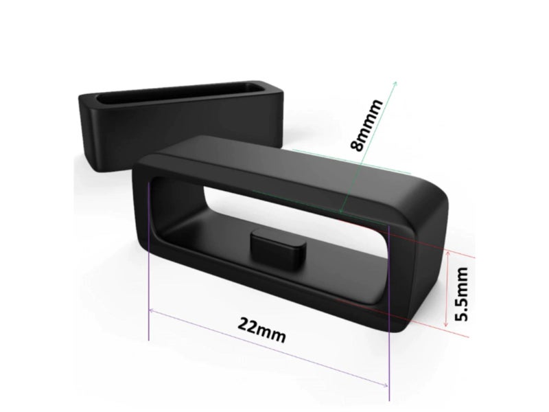 2Pcs 22mm Watch Strap Fastener Ring Band Keeper for Garmin Fenix 5 Samsung Carousel 5