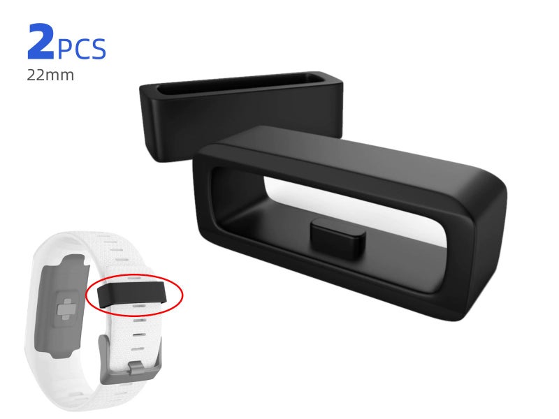 2Pcs 22mm Watch Strap Fastener Ring Band Keeper for Garmin Fenix 5 Samsung Carousel 1