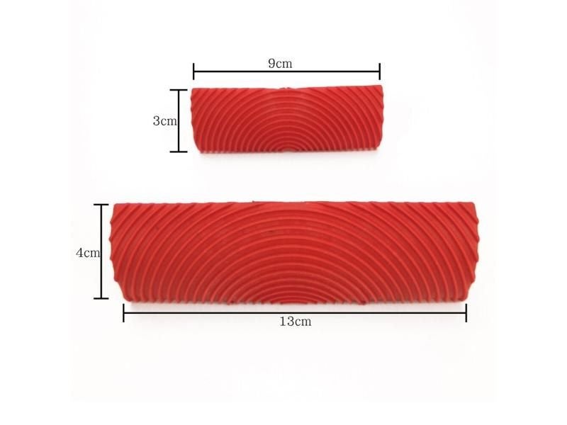 2pcs Imitation Wood Graining Pattern Wall Texture Art DIY Brush Painting Tool Carousel 1