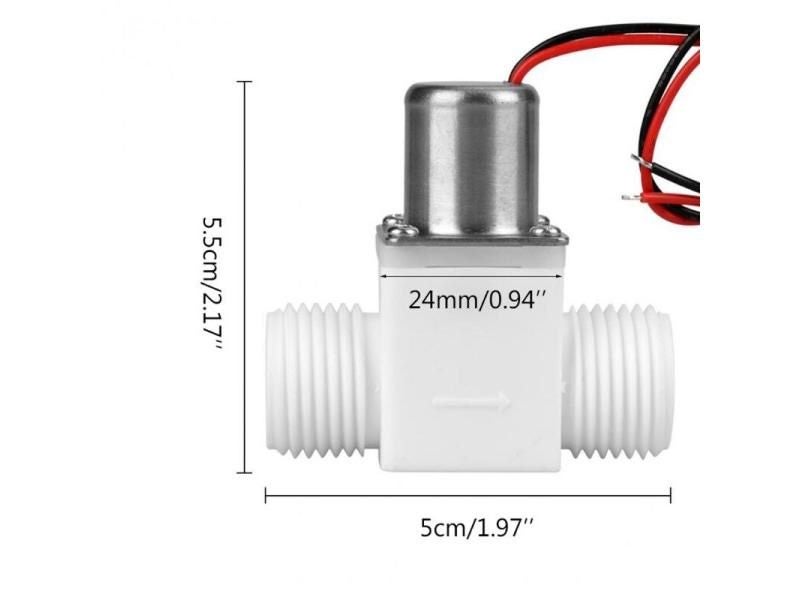 1/2" DC 3V Solenoid Valve Durable Plastic Water Control Electric Pulse Valve Carousel 2