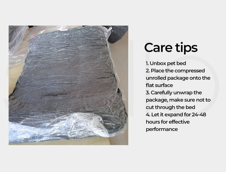 Dog Calming Bed Warm Soft Plush Comfy Sleeping Memory Foam Mattress Dark Grey L Carousel 10