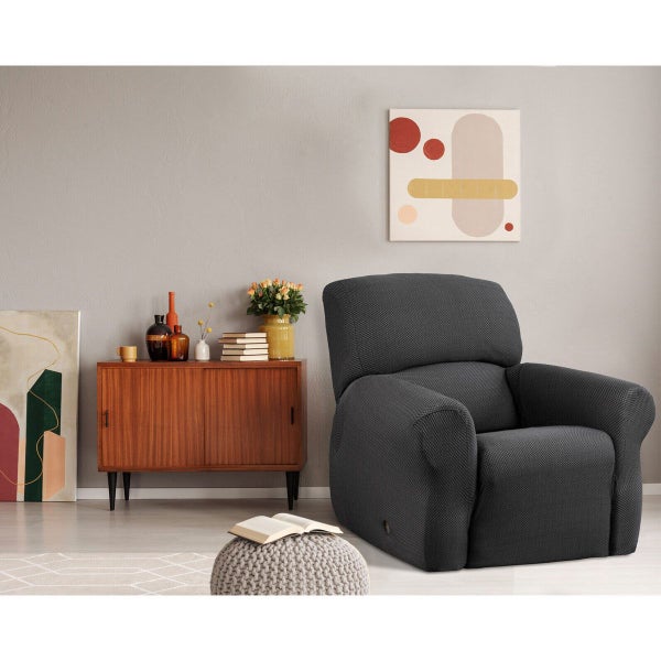 Elan Cambridge Extra-stretch Couch Cover Steel Carousel 1