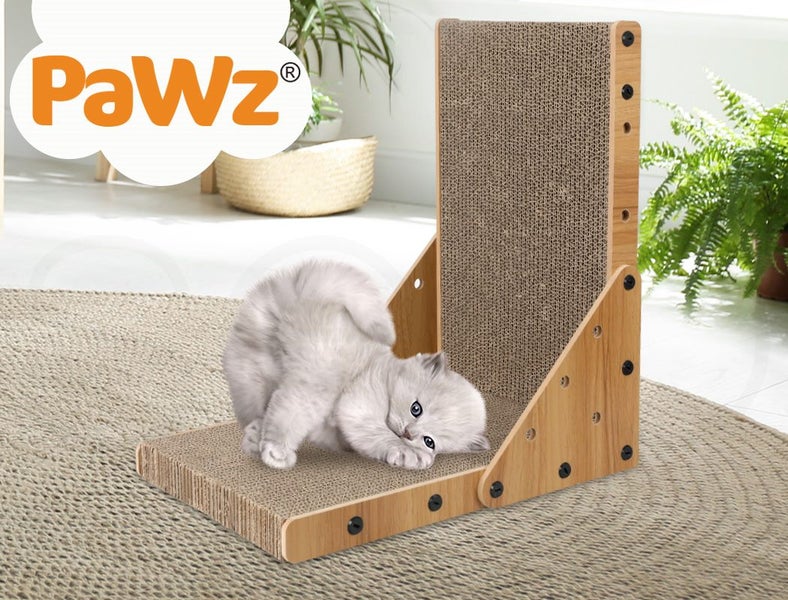 Pawz Cat Scratcher Scratching Board Corrugated Cardboard Scratch Bed Toy Pad Mat Carousel 10