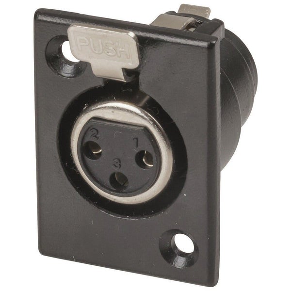 3 Pin Chassis Female Connector - Black (PS1014) Carousel 1