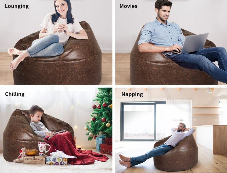 Marlow Bean Bag Chair Cover PU Couch Indoor Home Gaming Loungue Seat Lazy Sofa Carousel 10