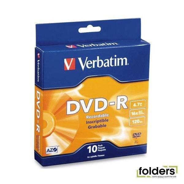 Verbatim DVD-R 4.7GB 16x 10 Pack (MV244) Carousel 1