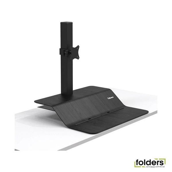 Fellowes Lotus VE Single Monitor Workstation - Black (F8080101) Carousel 1