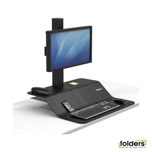 Fellowes Lotus VE Single Monitor Workstation - Black (F8080101) Carousel 2