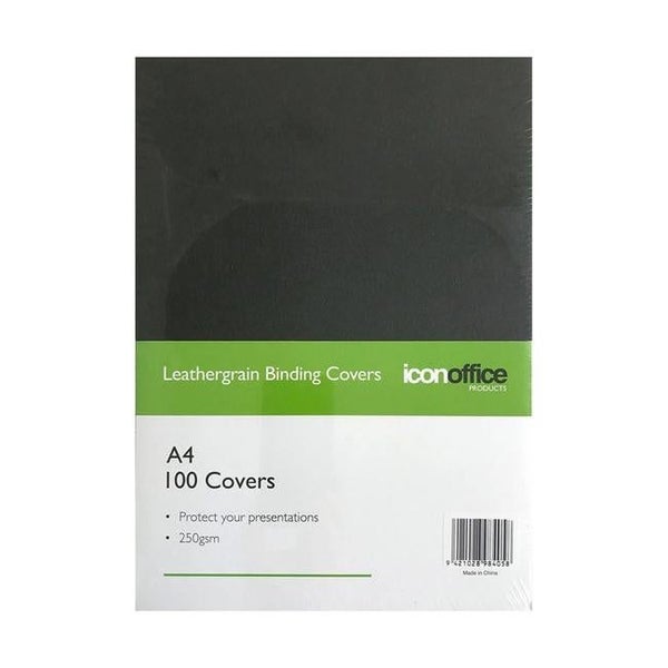 Icon Binding Covers A4 Black 250gsm Pack 100 Carousel 1