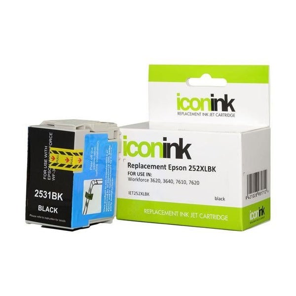 Icon Compatible Epson 252XL C13T253192 Black Ink Cartridge Carousel 1