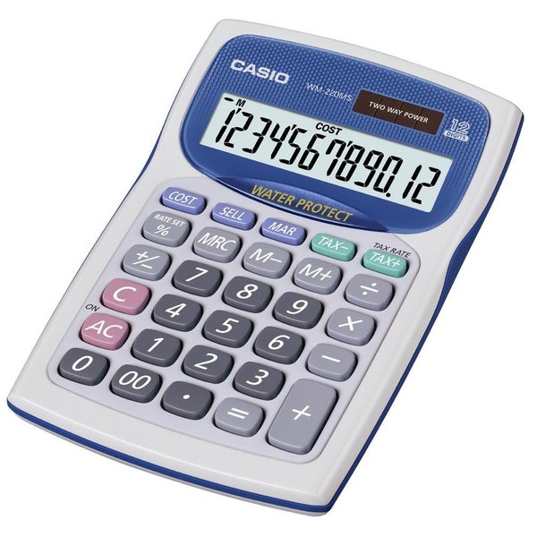 Casio Waterproof Calculator WM220MSBU Carousel 1