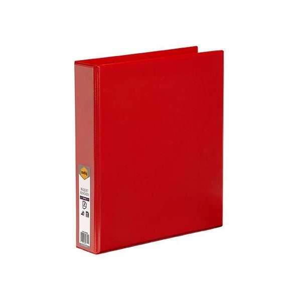 Marbig clearview insert binder a4 38mm 2d red Carousel 1