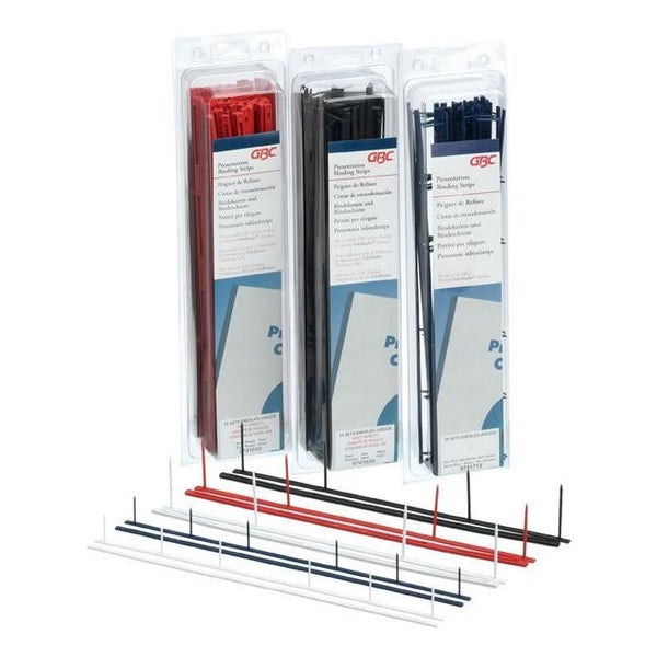 Gbc binding strip evb 4 prong black pk25 Carousel 1