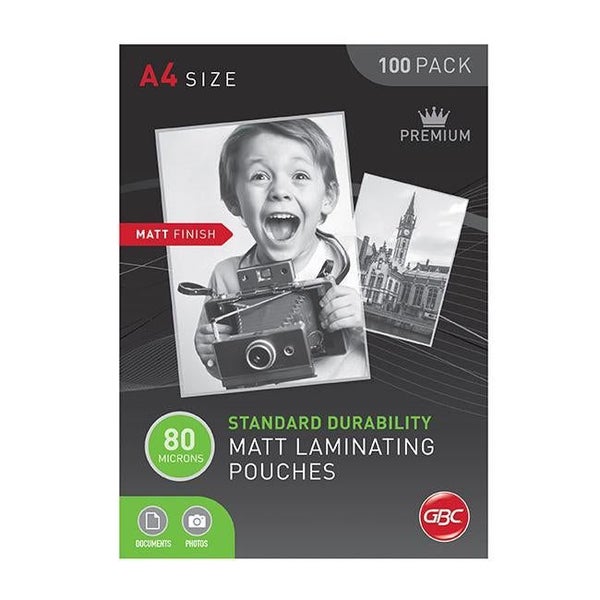 Gbc laminating pouch a4 80 micron pk100 matt Carousel 1