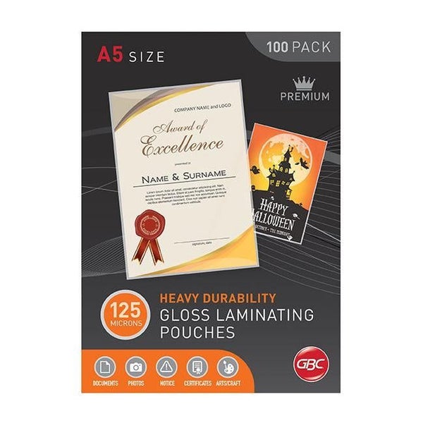 Gbc laminating pouch a5 125 micron pk100 Carousel 1