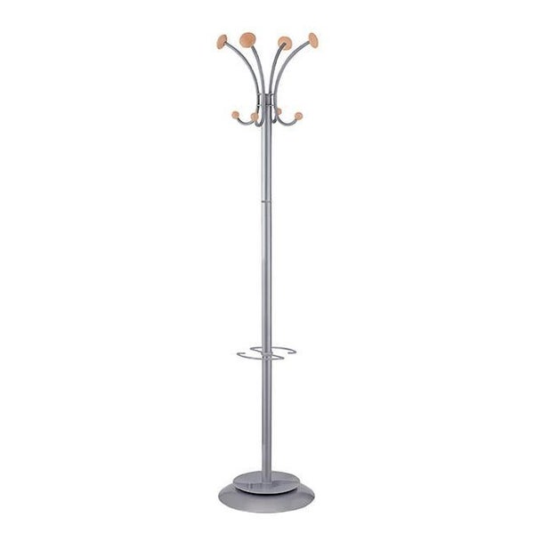 Alba stily coat rack silver / wood Carousel 1