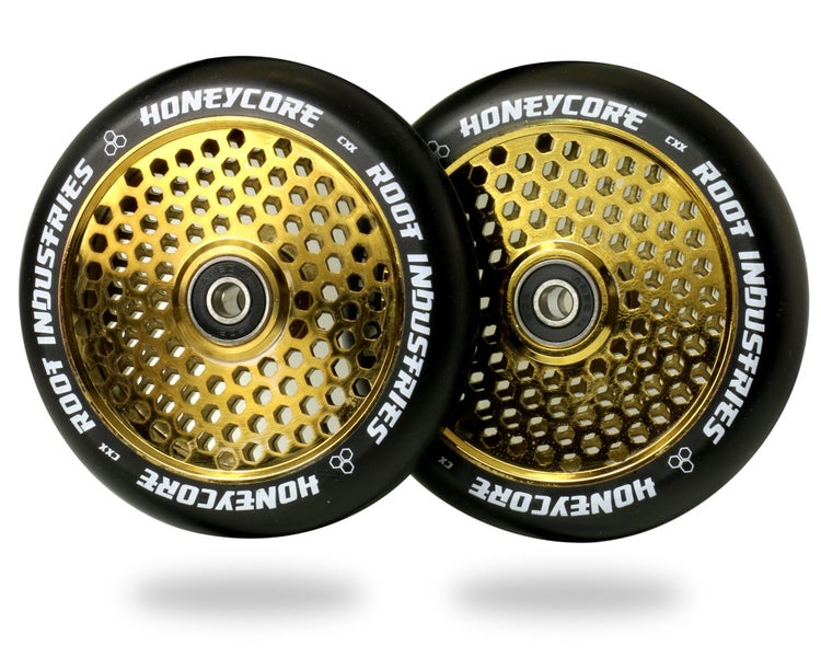 ROOT 110MM HONEYCORE WHEELS - BLACK / GOLD RUSH 2 PACK Carousel 1